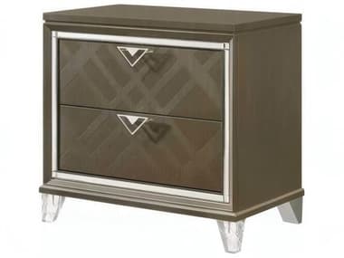 Acme Furniture Skylar 2-Drawers Rubberwood Nightstand ACF25323