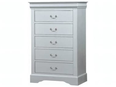 Acme Furniture Louis Philippe Platinum Silver Pine Wood Accent Chest ACF26736