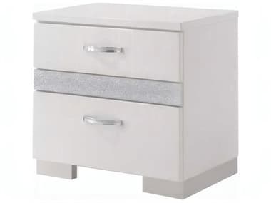 Acme Furniture Naima 2-Drawers Rubberwood Nightstand ACF26773