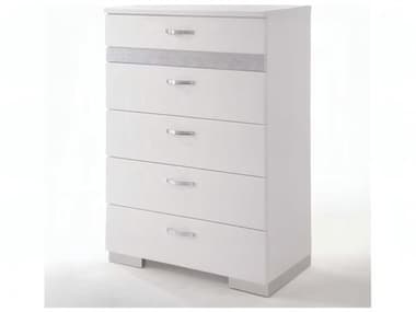 Acme Furniture Naima White High Gloss Rubberwood Accent Chest ACF26776