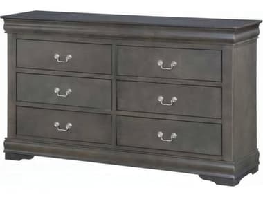 Acme Furniture Louis Philippe 6-Drawers Pine Wood Double Dresser ACF26795