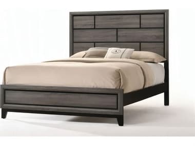 Acme Furniture Valdemar Weathered Gray Plywood Wood King Platform Bed ACF27047EK