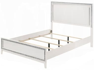 Acme Furniture Haiden Led White Plywood Upholstered Queen Panel Bed ACF28450Q