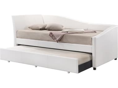 Acme Furniture Jedda White Synthetic Leather Rubberwood Twin Daybed Bed ACF39400