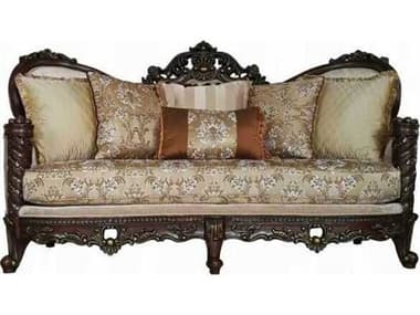 Acme Furniture Devayne Fabric Dark Walnut Beige Upholstered Sofa ACF50685