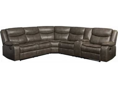 Acme Furniture Tavin Black Faux Leather Sectional Sofa ACF52540