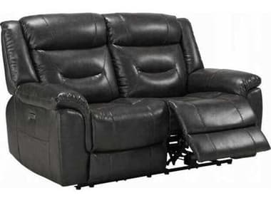 Acme Furniture Gray Leather Aire Faux Loveseat ACF54806