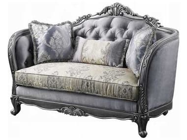 Acme Furniture Ariadne Fabric Platinum Gray Upholstered Loveseat ACF55346