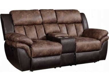 Acme Furniture Jaylen Toffee Espresso Polished Microfiber Brown Upholstered Loveseat ACF55426