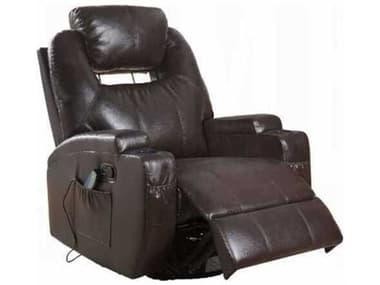 Acme Furniture Waterlily Swivel Brown Faux Leather Chair ACF59278