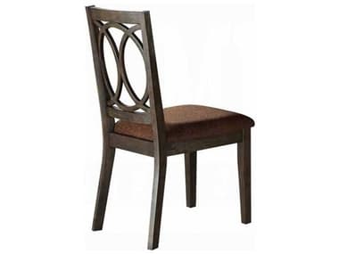 Acme Furniture Jameson Rubberwood Brown Upholstered Armless Dining Chair Set of 2 ACF62322