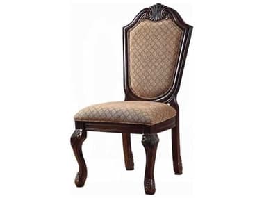 Acme Furniture Chateau De Ville Brown Upholstered Armless Dining Chair Set of 2 ACF64077A