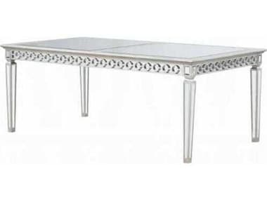 Acme Furniture Varian Rectangular Mirrored Antique Platinum Dining Table ACF66155