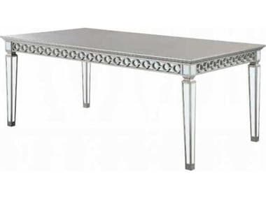 Acme Furniture Varian Rectangular Mirrored Antique Platinum Dining Table ACF66160