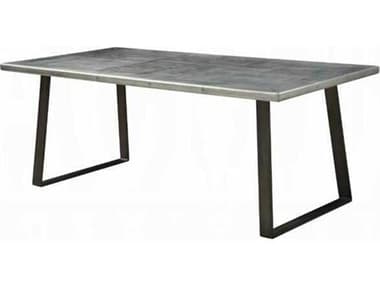 Acme Furniture Rectangular Aluminum Gunmetal Dining Table ACF70105