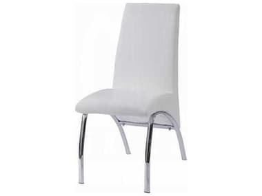 Acme Furniture Pervis White Faux Leather Armless Dining Chair Set of 2 ACF71107