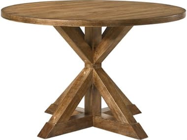 Acme Furniture Wallace Round Wood Weathered Oak Dining Table ACF72310