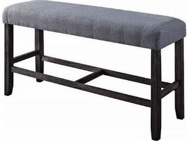 Acme Furniture Yelena Fabric Weathered Espresso Gray Upholstered Accent Bench ACF72943