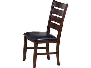 Acme Furniture Urbana Rubberwood Black Faux Leather Armless Dining Chair Set of 2 ACF74624