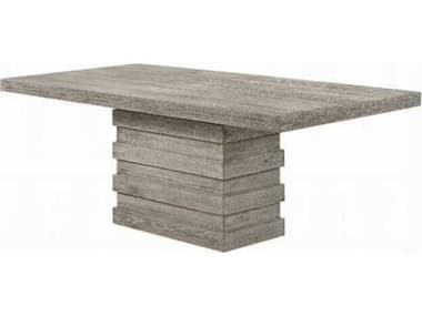 Acme Furniture Faustine Rectangular Wood Salvaged Light Oak Dining Table ACF77185