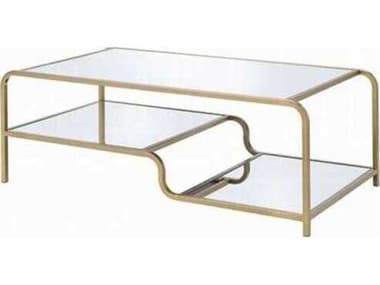 Acme Furniture Rectangular Gold Mirror Coffee Table ACF81090