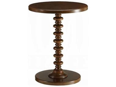 Acme Furniture Acton Round Wood Walnut End Table ACF82792