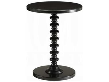 Acme Furniture Acton Round Wood Black End Table ACF82794