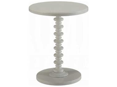 Acme Furniture Acton Round Wood White End Table ACF82796