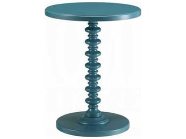 Acme Furniture Acton Round Wood Teal End Table ACF82798