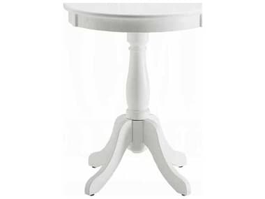 Acme Furniture Alger Round Wood White End Table ACF82804
