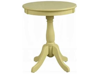 Acme Furniture Alger Round Wood Light Yellow End Table ACF82806