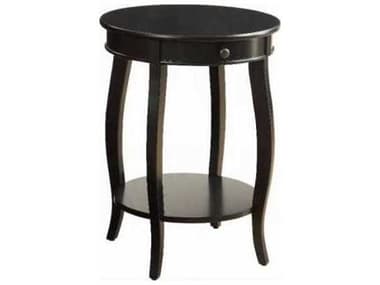 Acme Furniture Alysa Round Wood Black End Table ACF82812