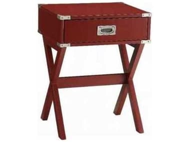 Acme Furniture Babs Square Wood Red End Table ACF82820