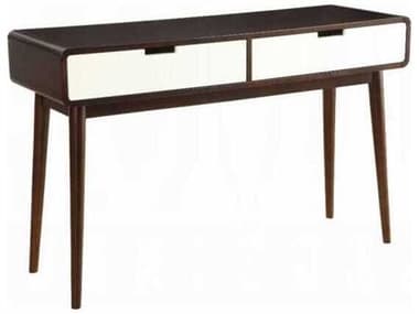 Acme Furniture Rectangular Wood Espresso White Console Table ACF82854