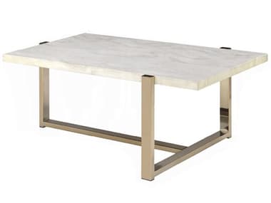 Acme Furniture Rectangular Faux Marble Engineered Stone Top Champagne Coffee Table ACF83105