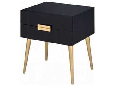 Acme Furniture Denvor Rectangular Wood Black Gold End Table ACF84495