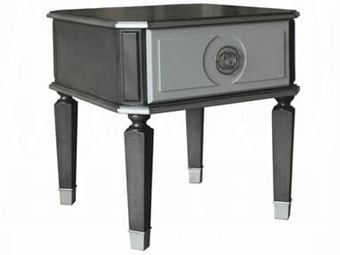 Acme Furniture House Beatrice Square Wood Charcoal Light Gray End Table ACF88817