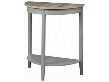 Acme Furniture Justino Demilune Wood Natural Oak Gray Console Table ACF90161