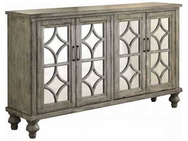 Acme Furniture Velika Weathered Gray Beige Rubberwood Accent Chest ACF90280