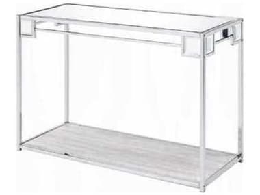Acme Furniture Asbury Rectangular Mirrored Chrome Console Table ACF90308