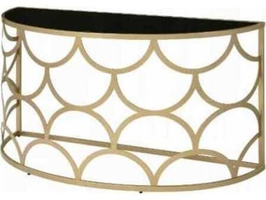 Acme Furniture Demilune Glass Gold Console Table ACF90820