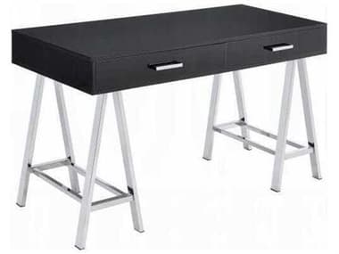Acme Furniture Coleen Black High Gloss Chrome Writing Desk ACF92227