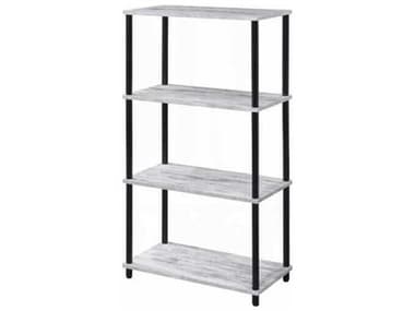 Acme Furniture Nypho Antique White Black Bookcase ACF92737