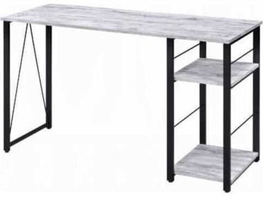 Acme Furniture Vadna Antique White Black Gray Writing Desk ACF92767