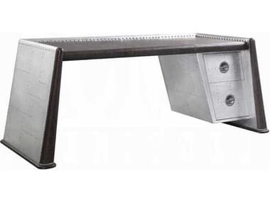 Acme Furniture Brancaster Distress Chocolate Silver Writing Desk ACF92855