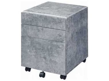 Acme Furniture Jurgen Faux Concrete Silver File Cabinet ACF92909