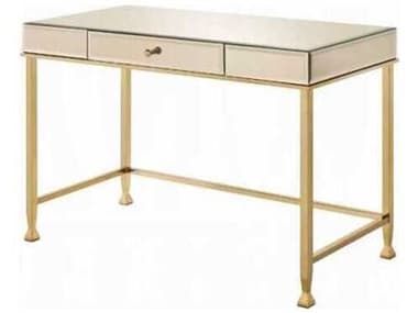 Acme Furniture Canine Smoky Mirrored And Champagne Writing Desk ACF92977