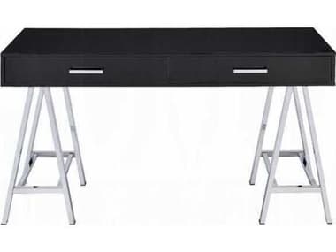Acme Furniture Coleen Black High Gloss Chrome Writing Desk ACF93045