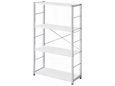 Acme Furniture Tennos White Chrome Bookcase ACF93192