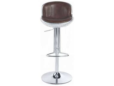 Acme Furniture Brancaster Vintage Brown Leather Adjustable Bar Stool ACF96556